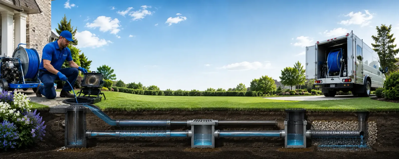 Outdoor drain cleaning information for Ellis Grove, IL
